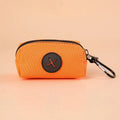 Canvas Dog Poop Bag Holder, Outdoor Pet Waste Bag Dispenser with Carabiner Clip, Animal Waste Collection Pouch